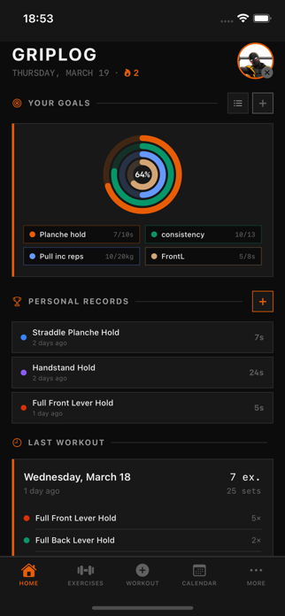 GripLog - Workout Tracker Screenshot 2 of 10