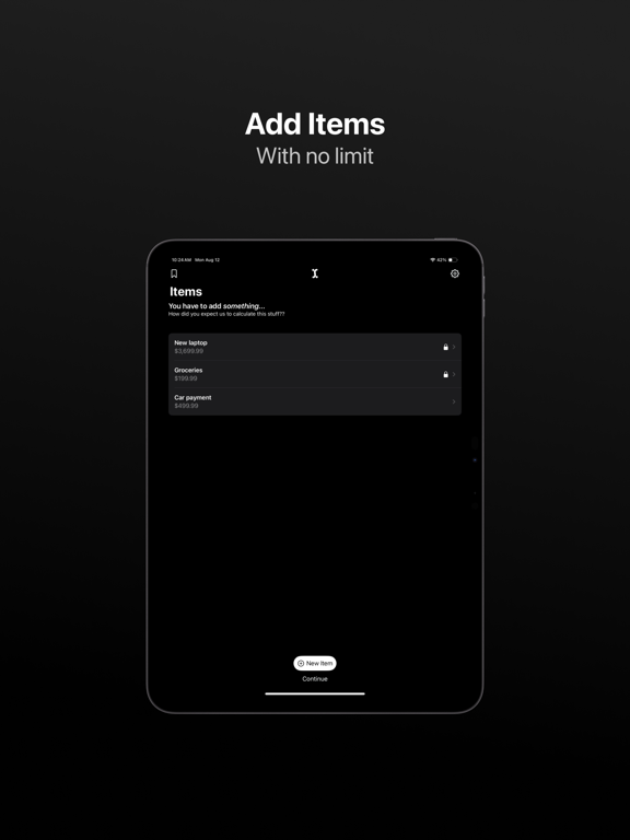 iTax: Expense Manager iPad screenshot 2 - Finance app