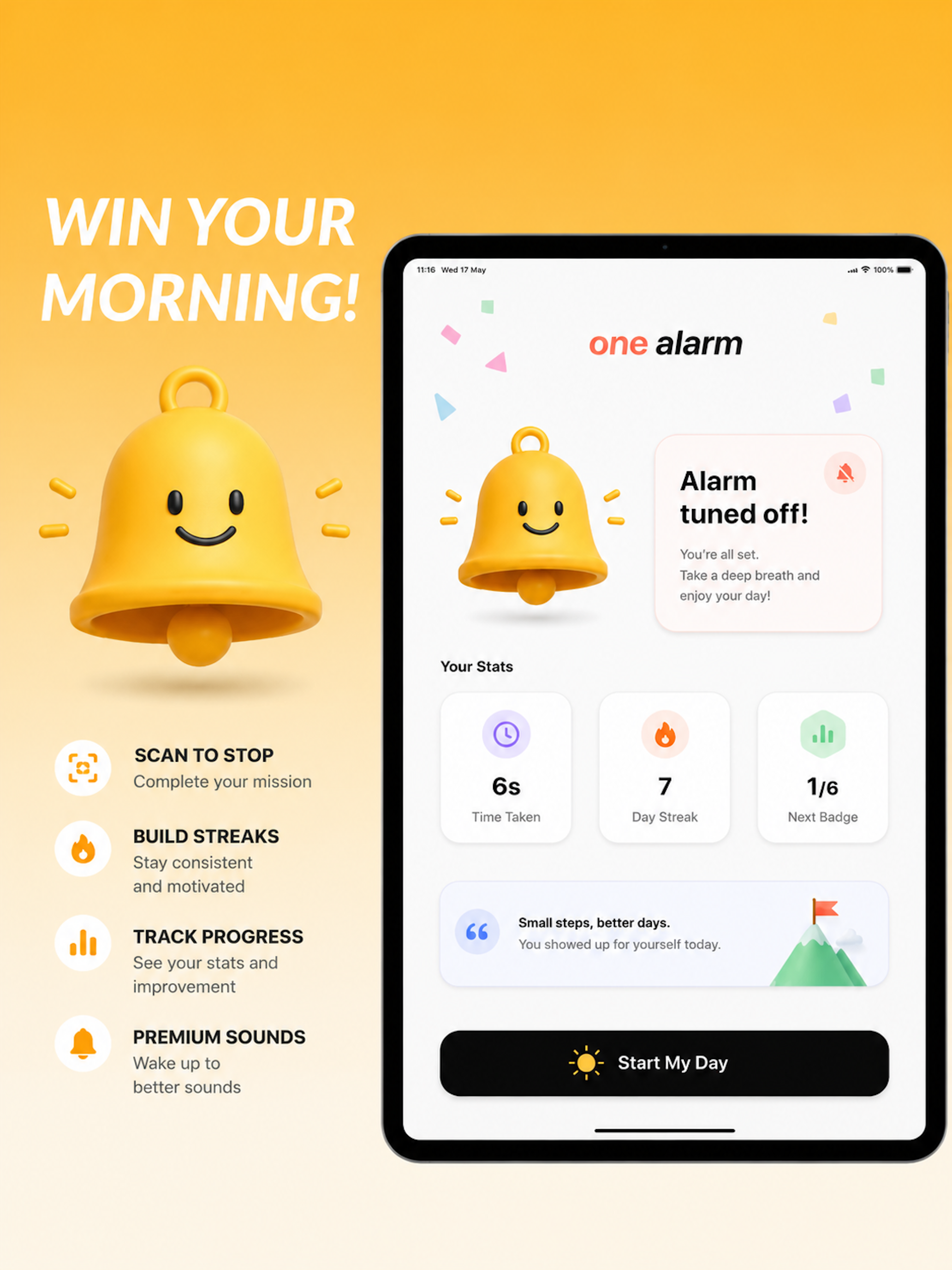 One Alarm: Scan and wake up! screenshot 7