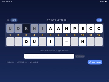 Twelve Letters: Word Puzzle iPad screenshot