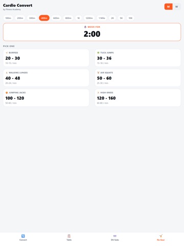 Cardio Convert iPad screenshot