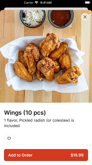 Wings to Us iPhone screenshot 3 - Food & Drink app