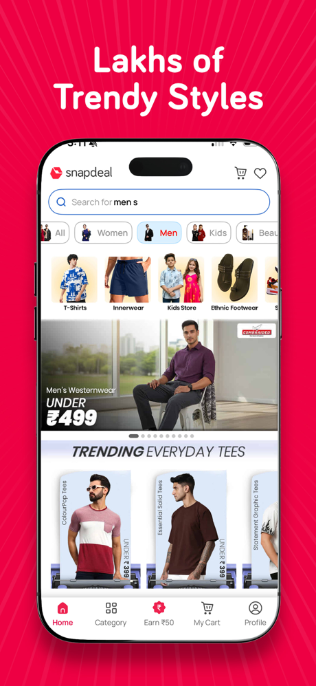 Snapdeal Trendy Budget Fashion screenshot 1
