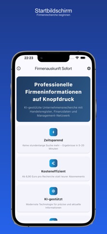 Firmenauskunft screenshot