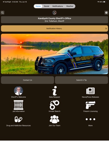 Kandiyohi County Sheriff MN iPad screenshot
