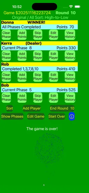 Phase 10 Easy Score screenshot 2