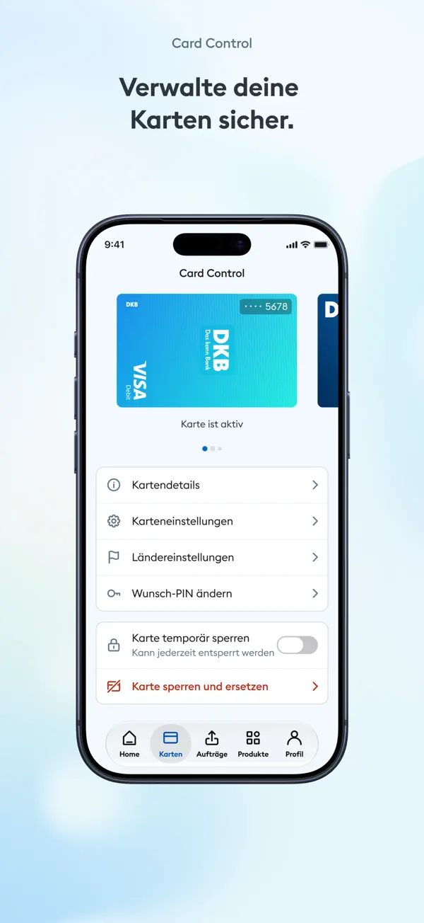 DKB iPhone App Screenshot 5 – Finanzen