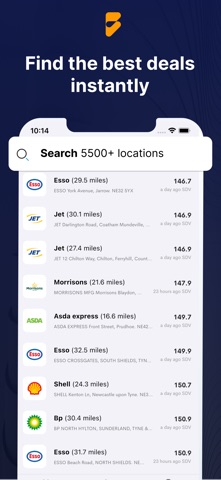 Fuel prices uk screenshot