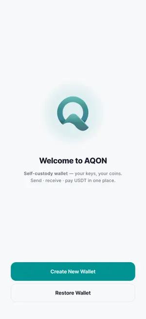AQON Wallet screenshot 1