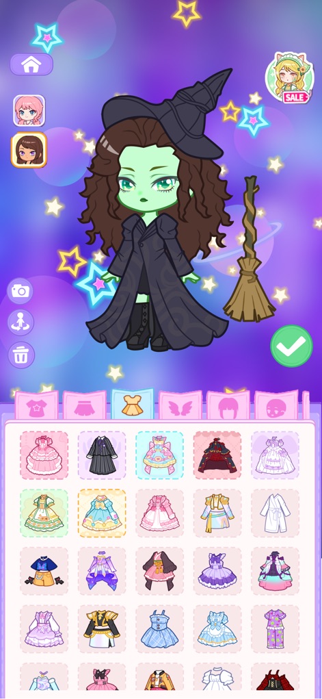 Pocket Life: Decor Happy Room - Explore diverse character customization options, including distinct skin tones and a wide array of magical themed outfits.
