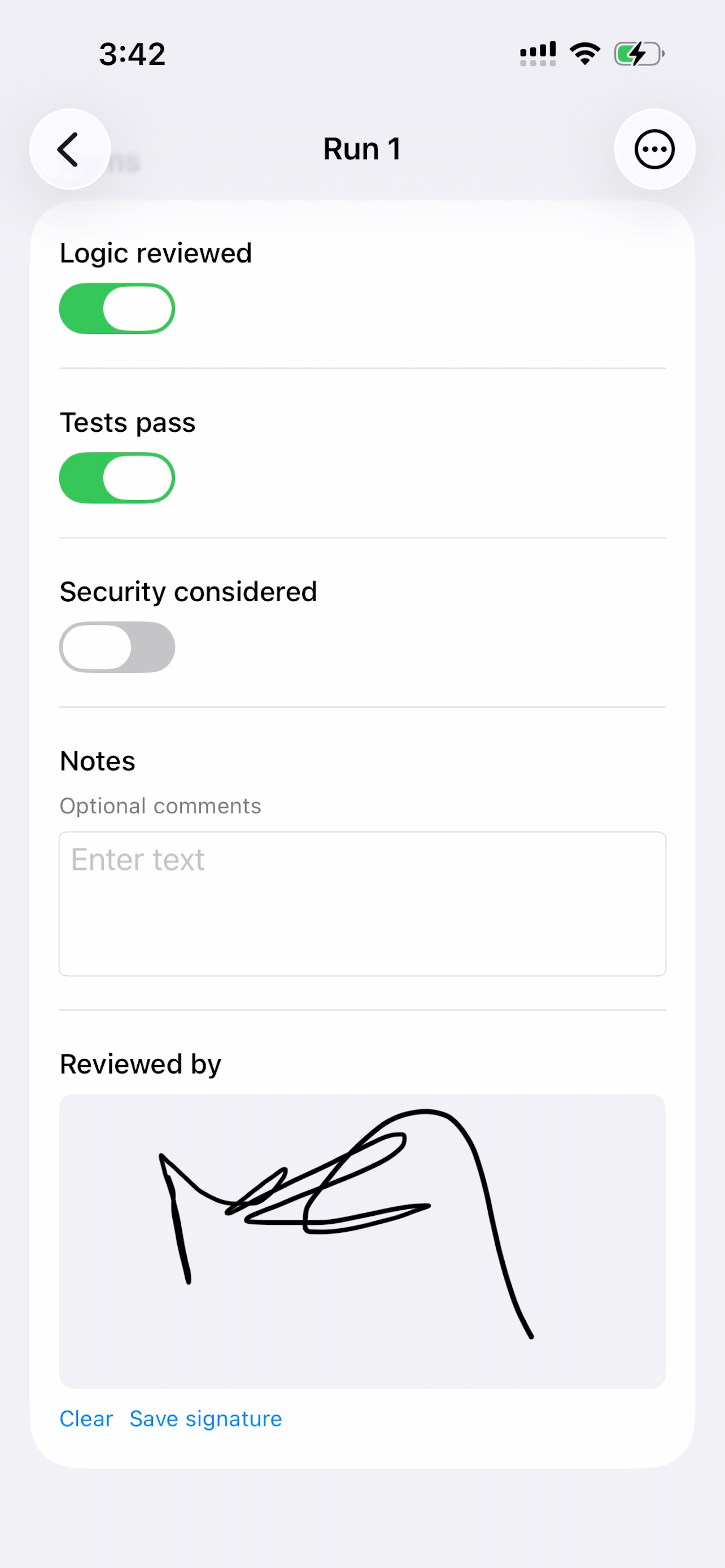 Advanced Offline Checklists