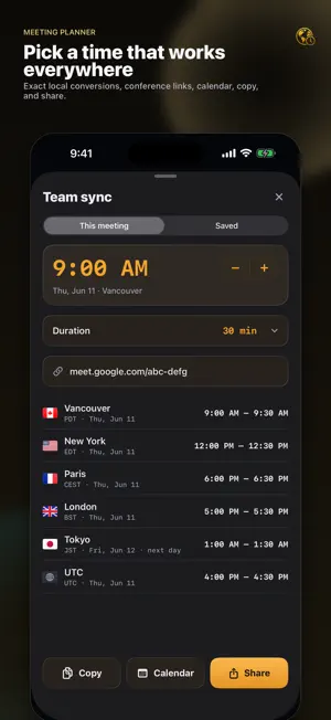 World Time Scheduler screenshot 3