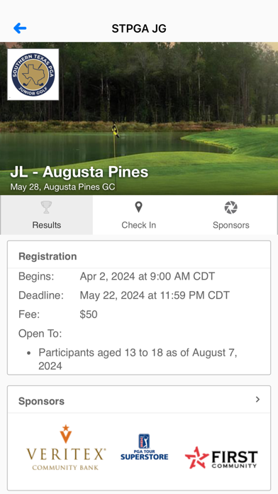 Southern Texas PGA Junior Golf Screenshot