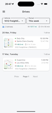 IFTA calculator - Driver App iPhone screenshot