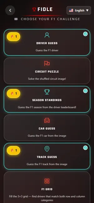 Fidle - Racing Puzzles screenshot 1