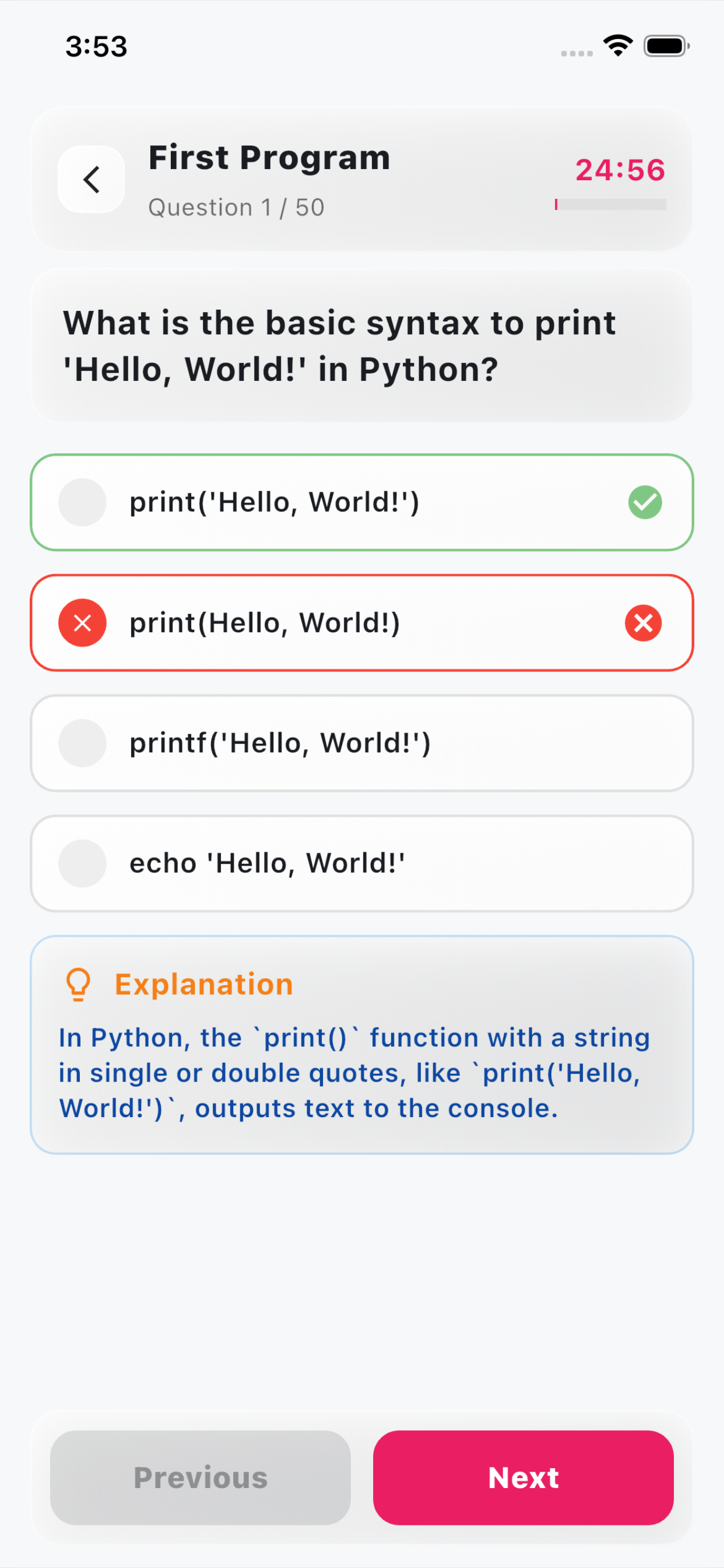 Python Basics Quiz  Pro screenshot 6