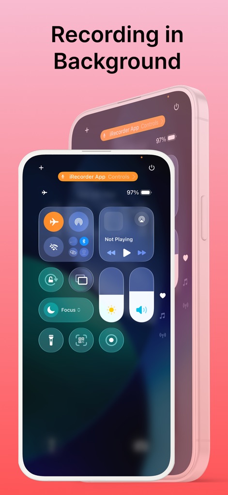 iRecorder: Background Recorder - irecorder-background-audio-recording-interface