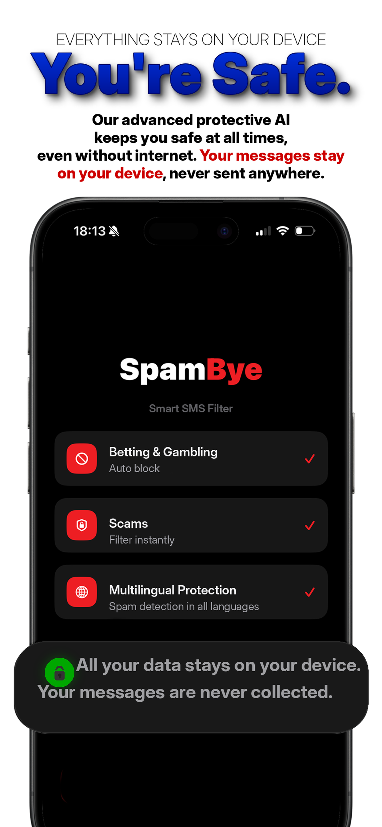 Spam SMS Blocker: SpamBye screenshot 5