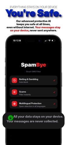 Spam SMS Blocker: SpamBye Screenshot 5 of 6