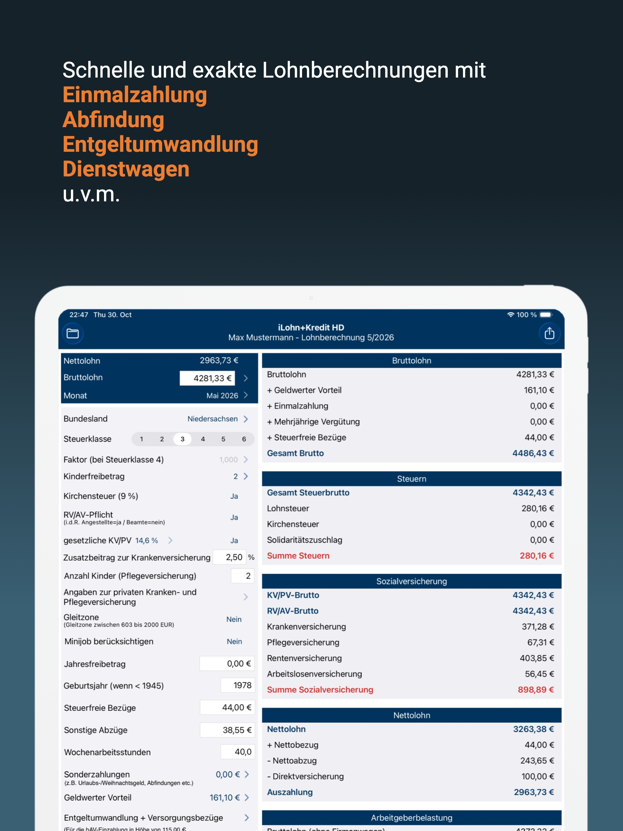 iLohn+Kredit HD 2026 screenshot 3