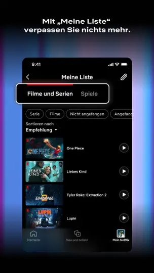 Screenshot von Netflix auf dem iPhone 5