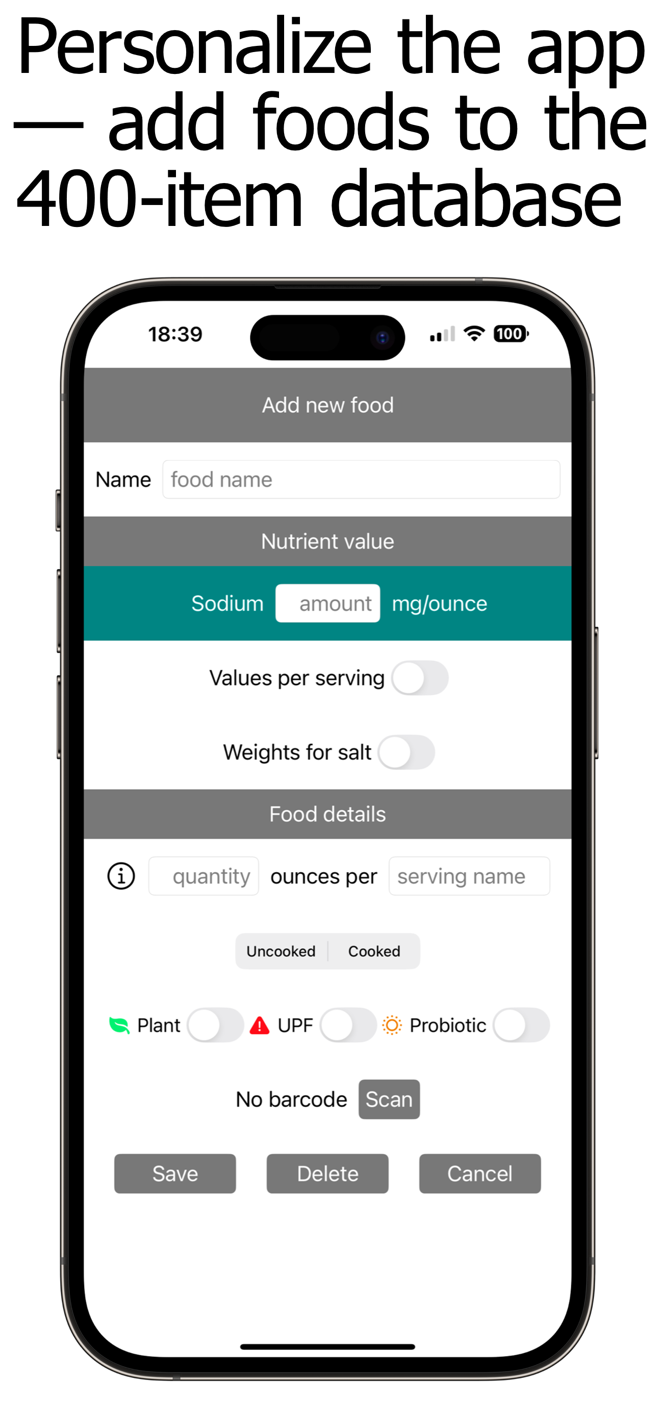 Sodium Counter and Tracker