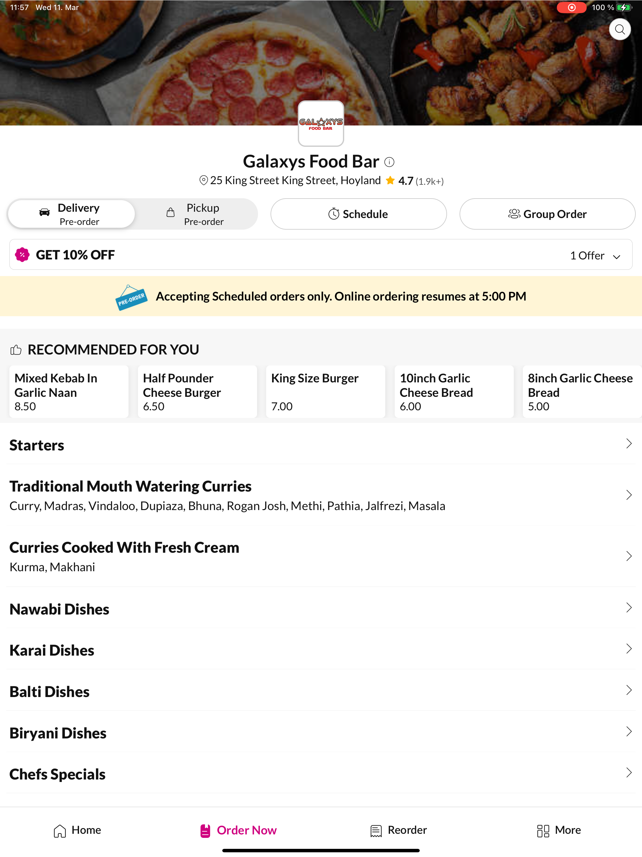 Galaxys Food Bar Hoyland