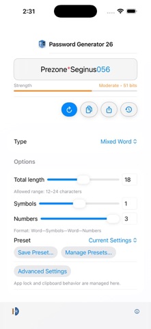 Password Generator 26 screenshot