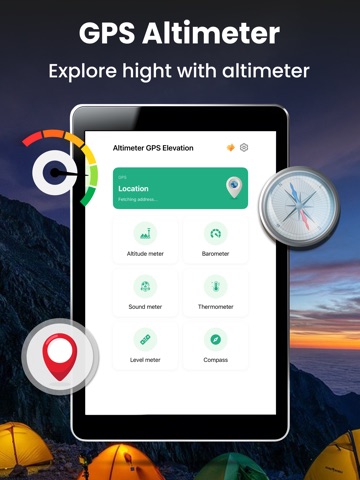 Altimeter GPS Elevation iPad screenshot