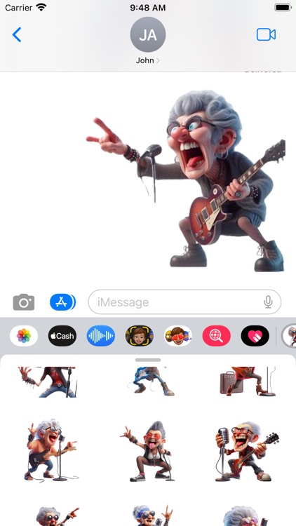 Rockstar Granny Stickers screenshot-5