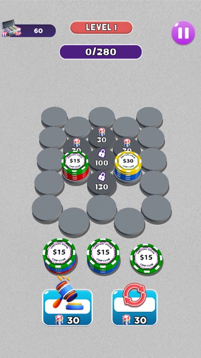 Poker Chips Sort: Hexa Puzzle Screenshot