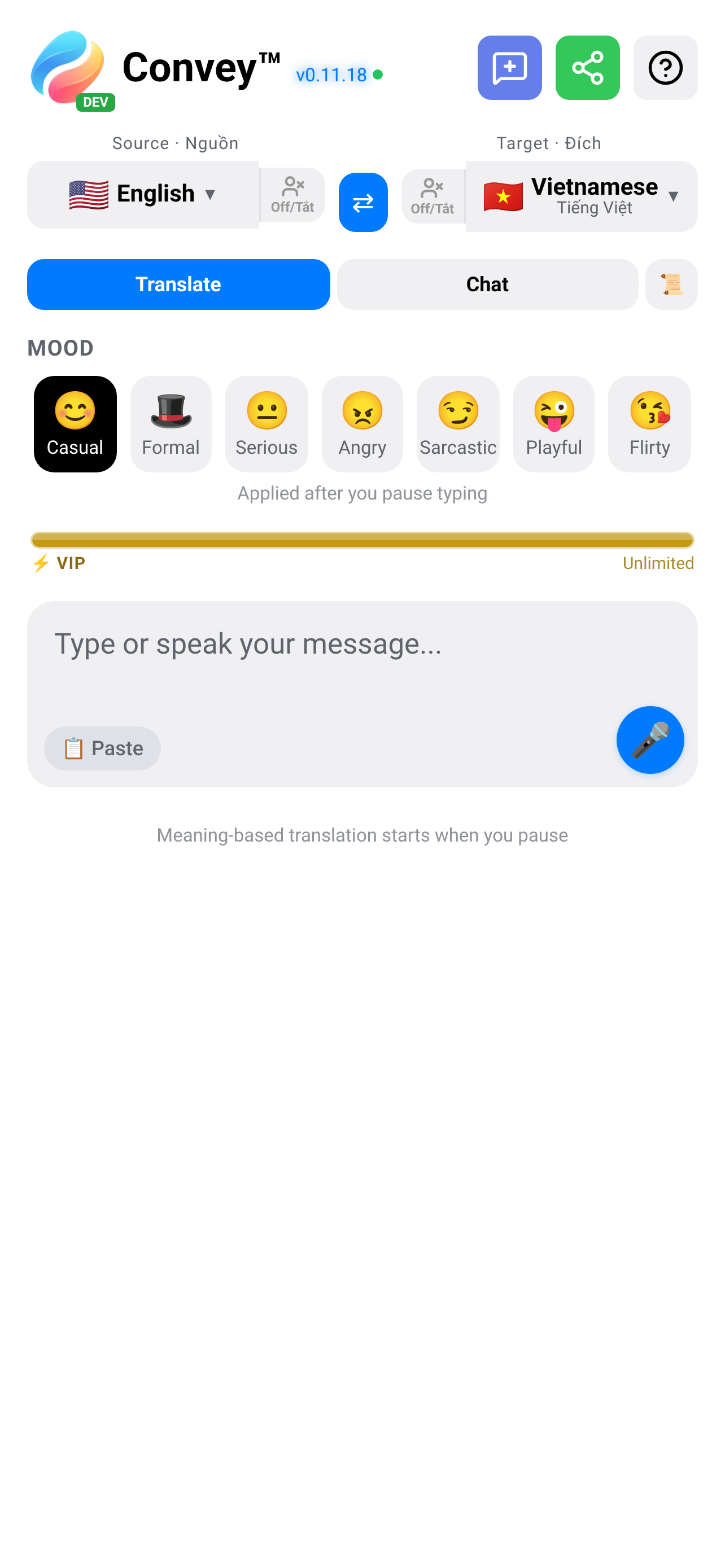 Convey: Mood Translations