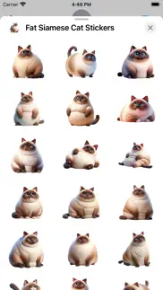 fat siamese cat stickers iphone screenshot 2