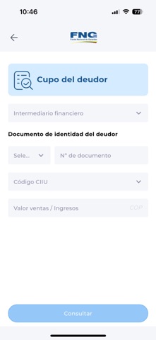 Fondo nacional de garantias screenshot