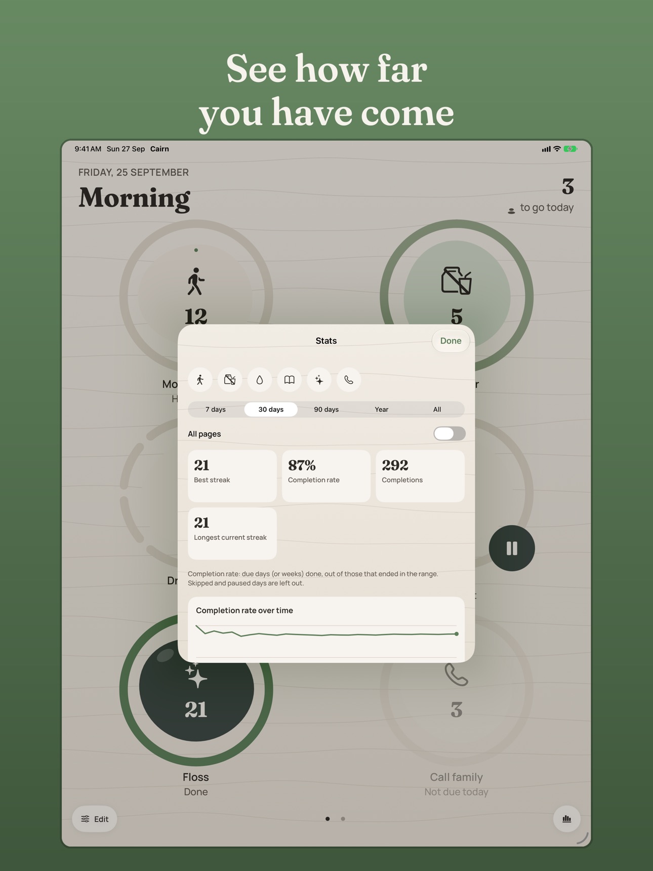 Screenshot 11 of Cairnday: Habit Tracker