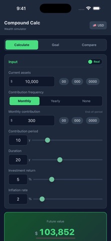 Compound Wealth Simulator Screenshot 1 of 10