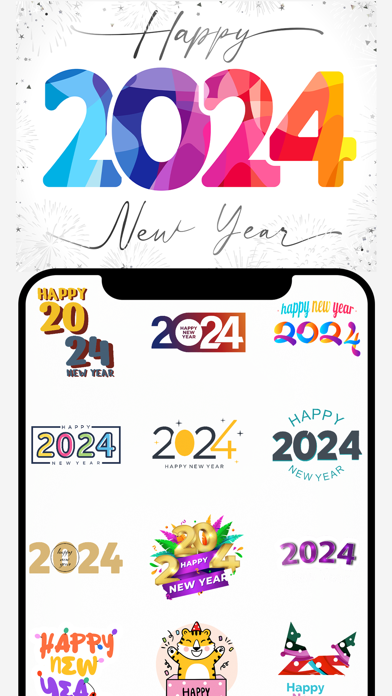 Screenshot #1 pour Happy New Year Stickers - 2026