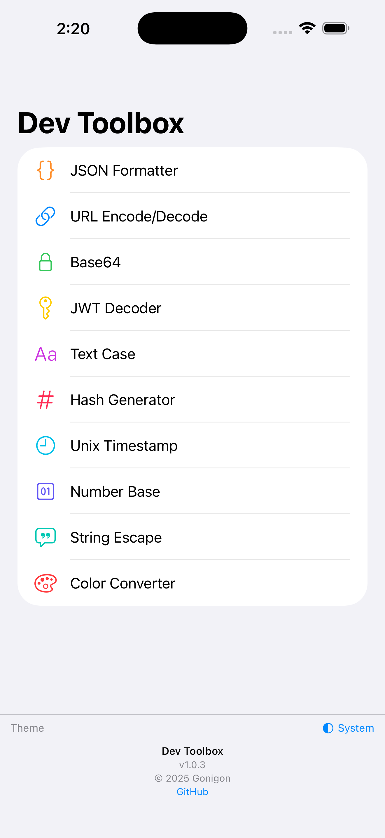 Dev Tool box - Developer Tools