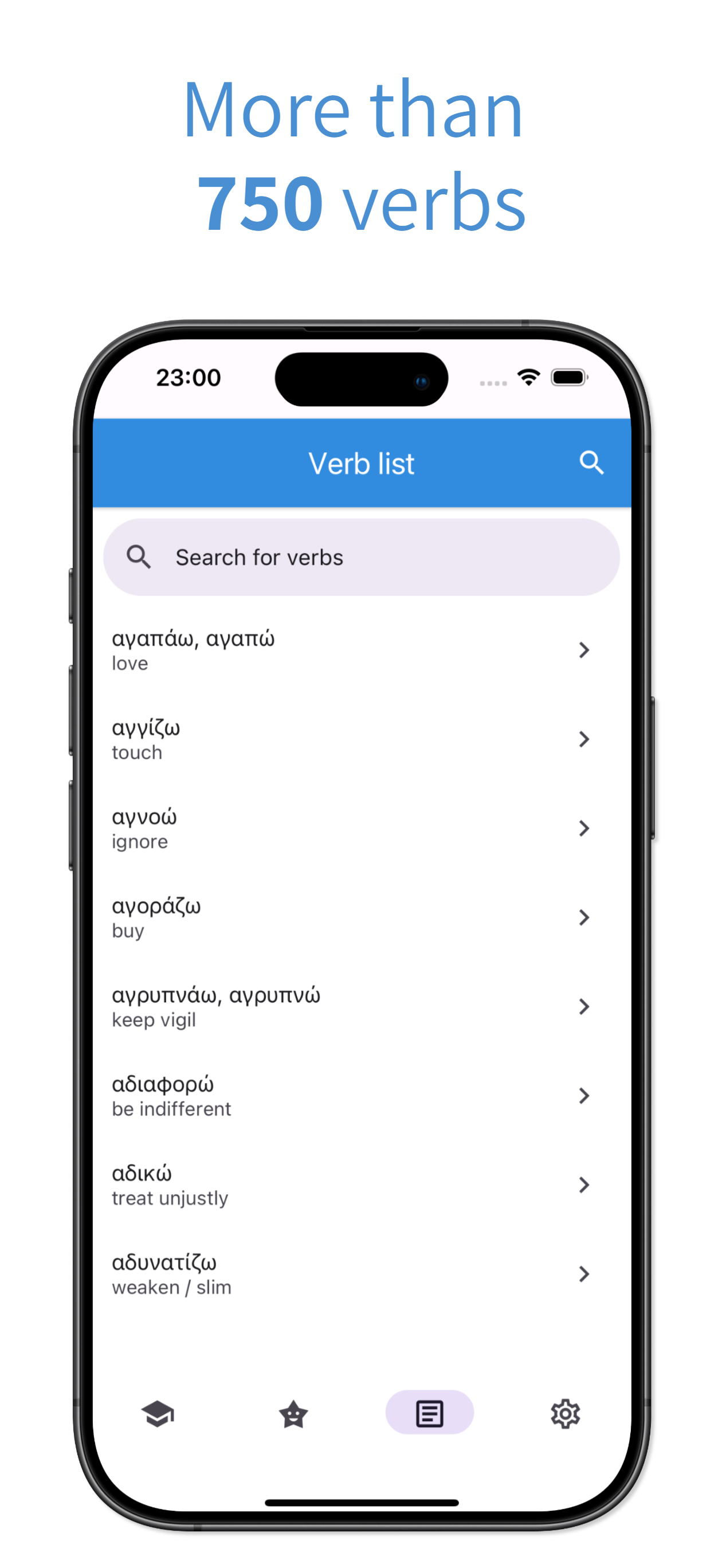 Verbare - Greek verbs