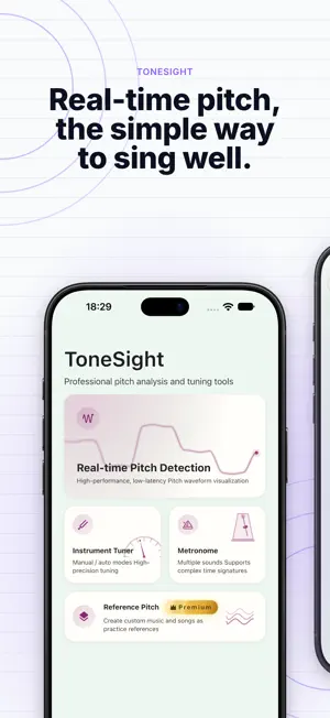 ToneSight: Singing Pitch Tuner screenshot 1
