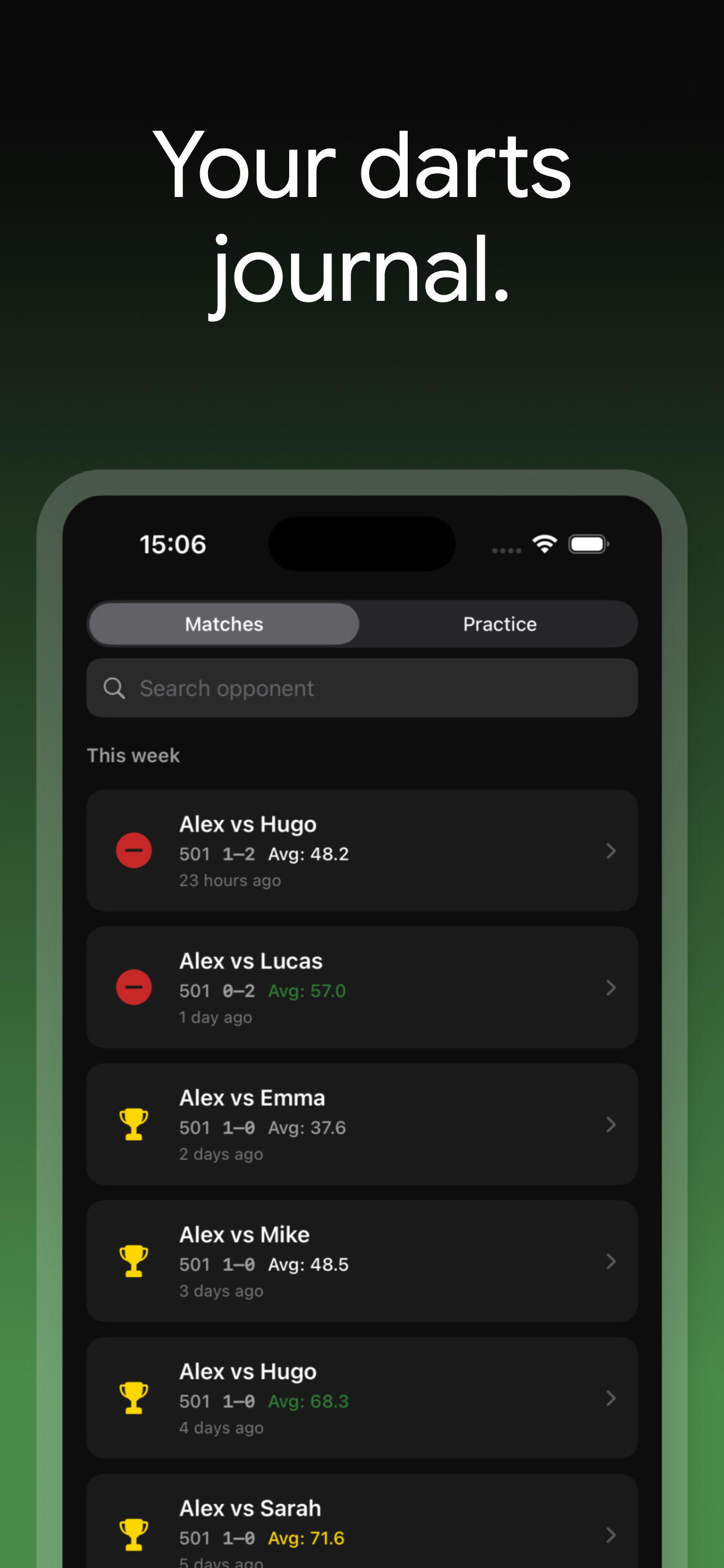 Darts Tracker - Score & Stats