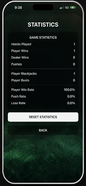 Single Deck Blackjack 21 screenshot 1