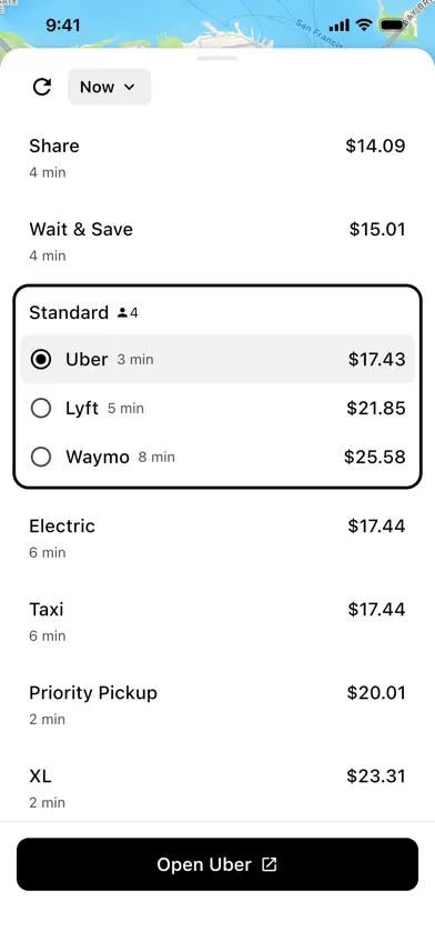 Hackney: Compare Rideshares screenshot 2