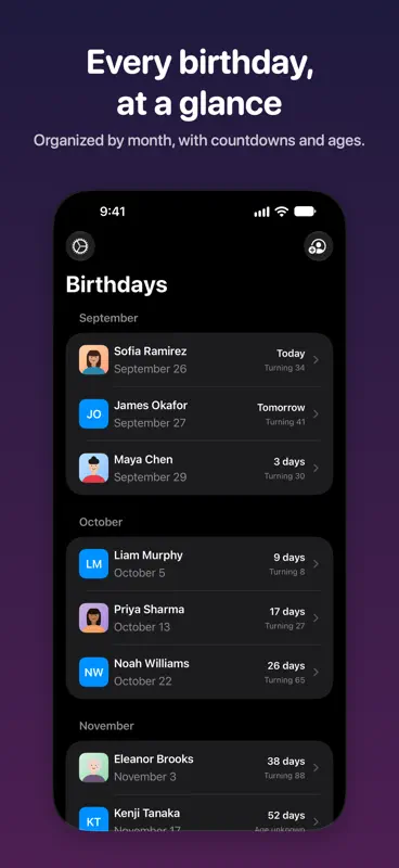 Birthdays - Remember Them screenshot 6 of 10