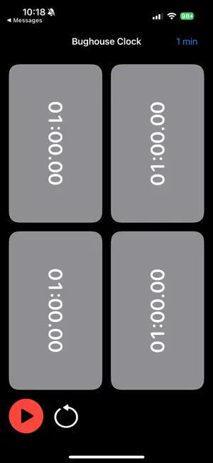 Bughouse Clock screenshot 1