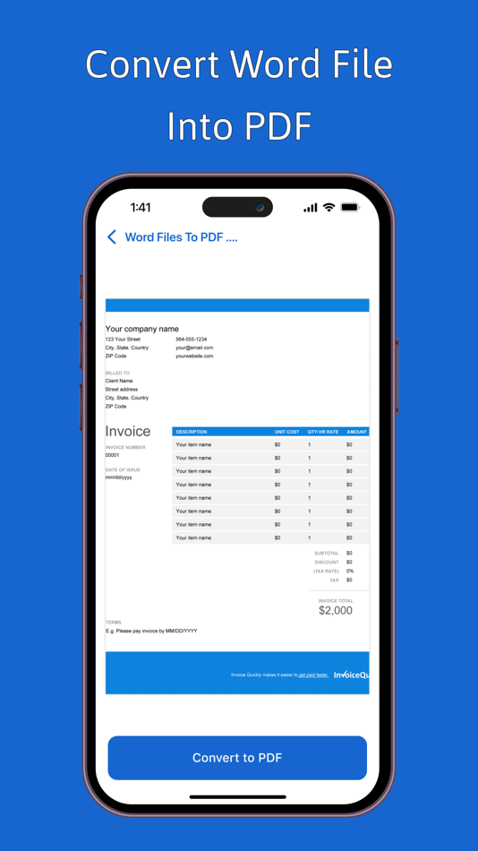 #2. Word2PDF - Convert Word to pdf (iOS) 由: Shivang Mishra
