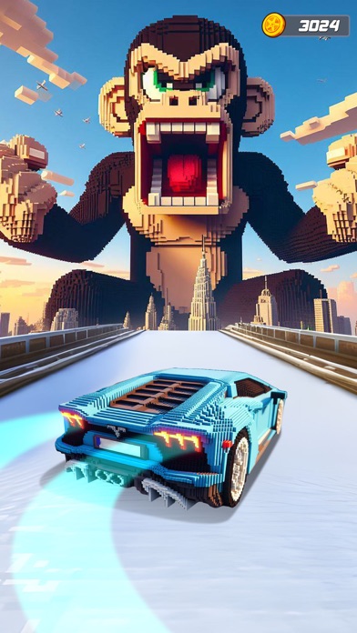 Car vs Blocky Monster 3D Screenshot