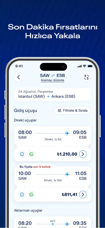 AJet - Ucuz Uçak Bileti screenshot 3 of 8