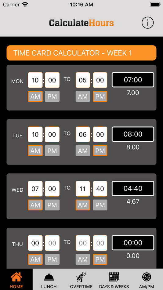 #1. Time Card Calculator-Timeclock (iOS) 게시자: Review And Judge LLC