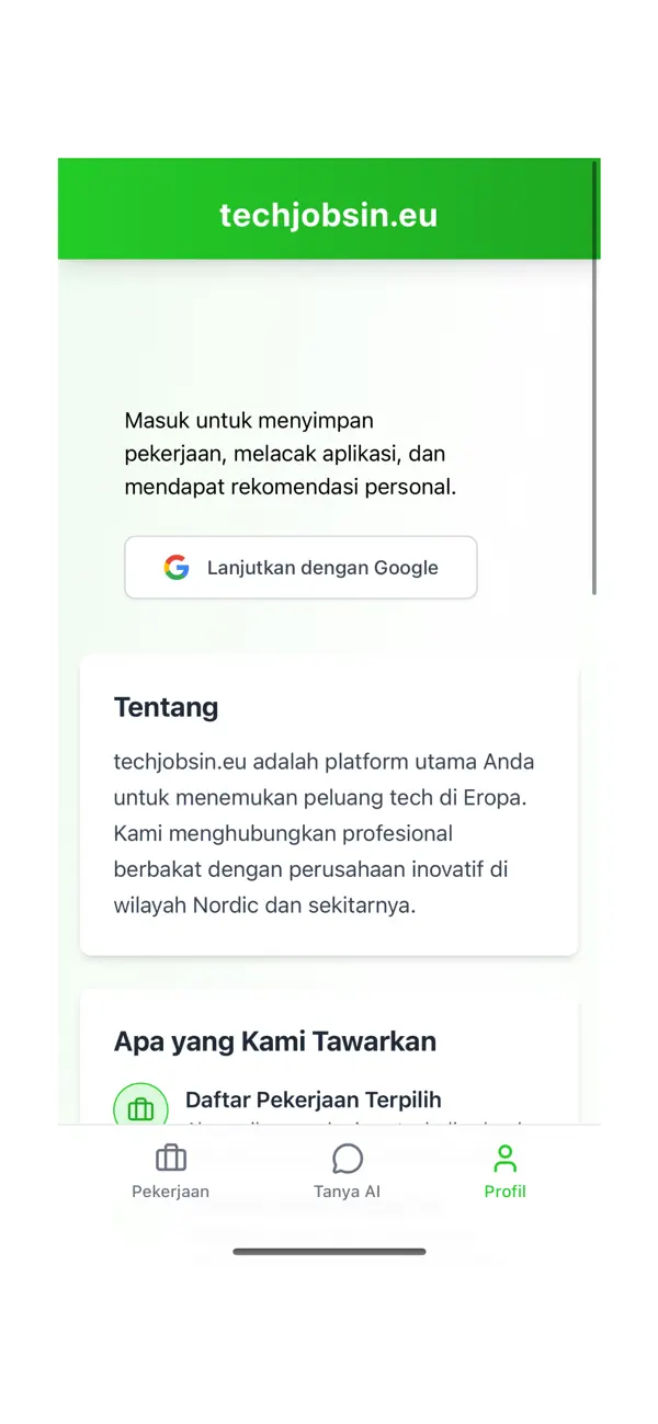 Screenshot #2 pour Tech Jobs In EU